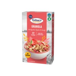 Jordgubb Äpple Vanilj Granola Svensk Frebaco Kvarn 450g