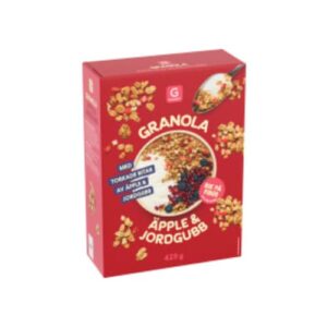 Äpple Jordgubb Granola Garant 425g