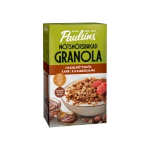 Kanel Kardemum Granola Nötsmörsbakad Paulúns 430g
