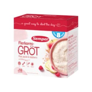 Fullkornsgröt Mild med Frukt Från 8 Månader Semper 16p/480g