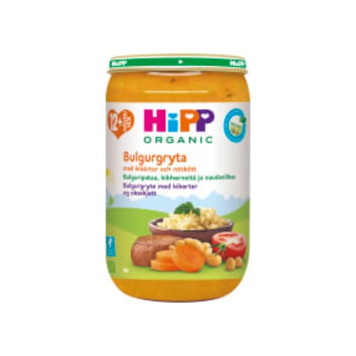 Bulgurgryta Kikärtor Och Nötkött Från 12 Månader Hipp 250g