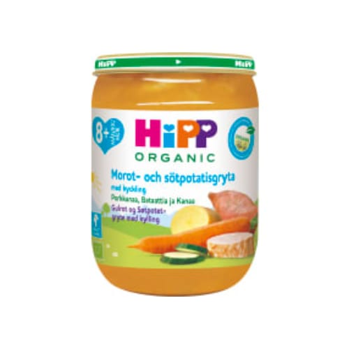 Morot Sötpotatisgryta Från 8 Månader Hipp 190g
