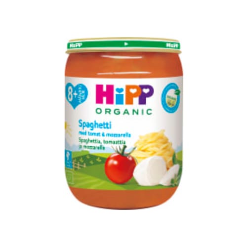 Spaghetti Tomat & Mozzarella Från 8 Månader Hipp 190g