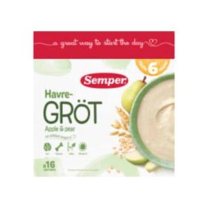 Havregröt med Äpple & Päron Från 6 Månader Semper 16p/480g