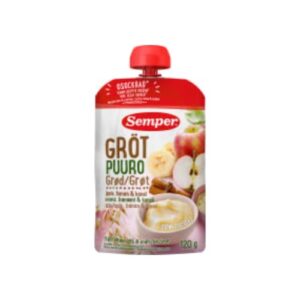 Gröt Äpple Banan Kanel Från 6 Månader Semper 120g
