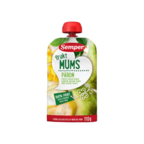 Fruktmums Päron Från 6 Månader Semper 110g