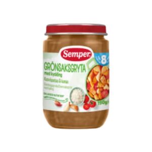 Grönsaksgryta Kyckling & Vitlök Från 8 Månader Semper 190g