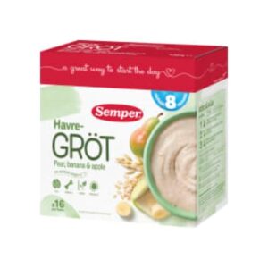 Havregröt Päron & Banan Från 8 Månader Semper 16p/480g
