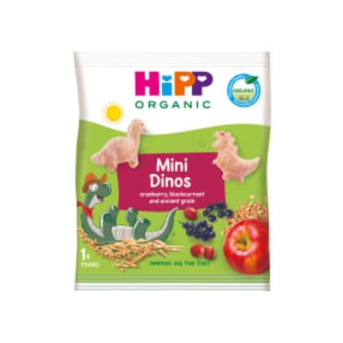 Mini Dinos Cranberry/blackcurra 1-3 År Hipp 30g
