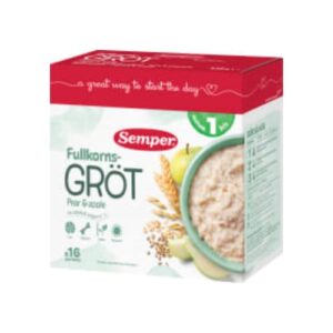 Fullkornsgröt med Frukt Från 12 Månader Semper 16p/530g
