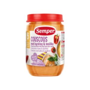 Couscous Kyckling & Basilika Från 6 Månader Semper 190g