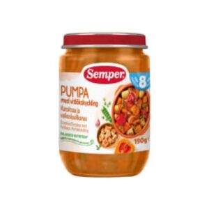 Pumpa Vitlök Kyckling Från 8 Månader Semper 190g