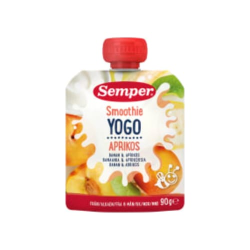 Smoothie Yoghurt Aprikos Från 6 Månader Semper 90g