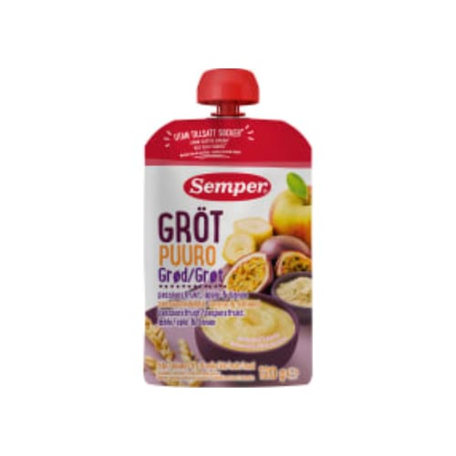 Gröt Passion Äpple Banan 6 Månader Semper 120g