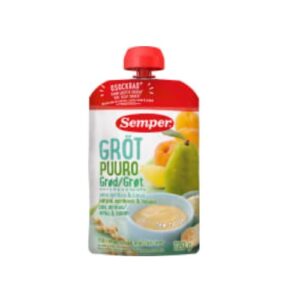 Gröt Päron Aprikos Banan Från 6 Månader Semper 120g