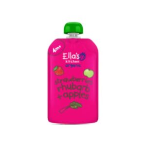 Pure Jordgubb Rabarber Äpple 4mån Ella's Kitchen 120 g