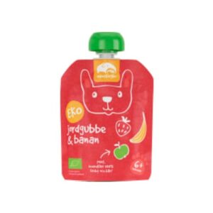 Jordgubb Banan Puré Eko Klämmis Från 6 Månader Minstingen 90g