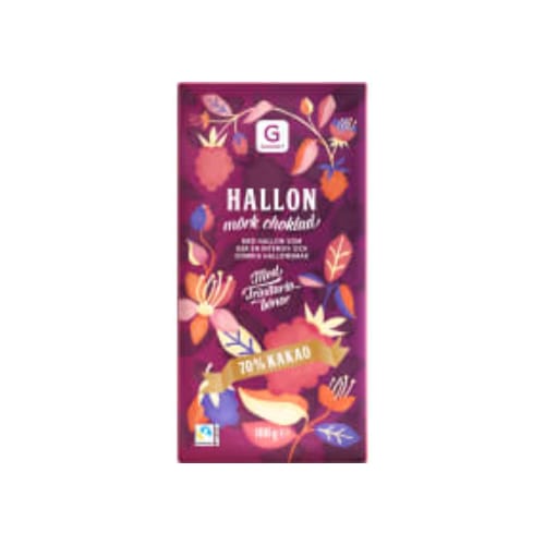 Hallon Mörk Choklad 70% Kakao Garant 100g