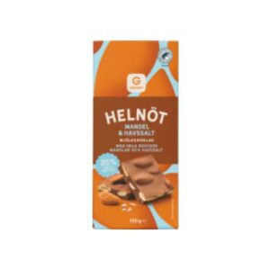 Havssalt/mande Helnöt Mjölkchoklad Garant 150g