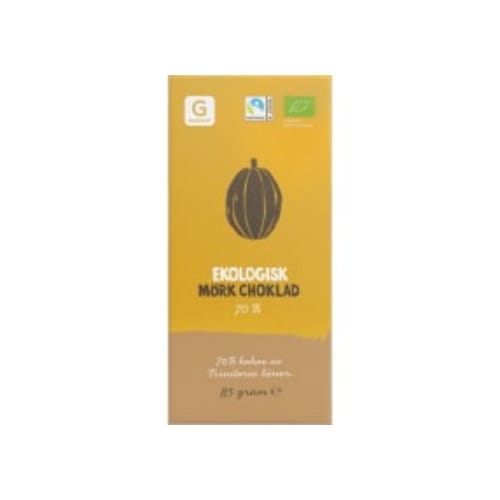 Mörk Choklad Ekologisk Mörk Chokl 70% Kakao Garant Eko 85g