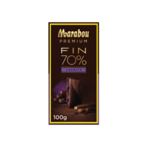 Fin 70% Lakrit Premium Chokladkaka Marabou 100g