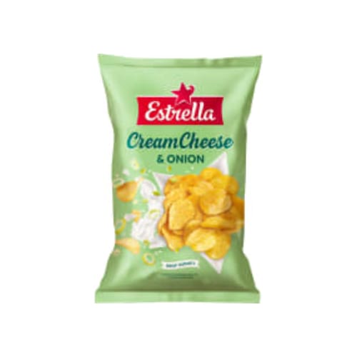 Cream Cheese Onion Chips Estrella 275g