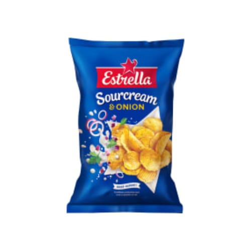 Sourcream Onion Chips Estrella 175g *24st