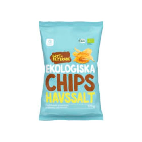 Havssalt Grytfriterad Chips Ekologiska Garant Eko 175g