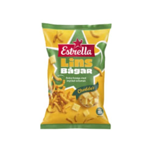 Linsbågar Cheddar Estrella 150g