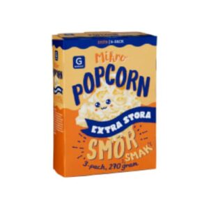 popcorn Mikro Extra Stora Smör 3-pack Garant 270g
