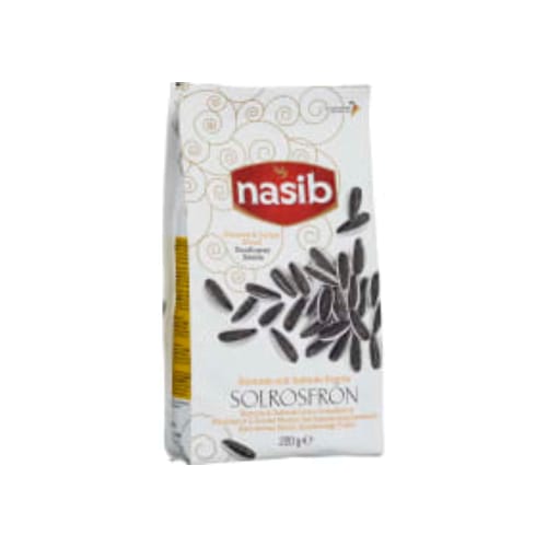 Solrosfrön Svarta Rostade & Saltade Nasib 220g