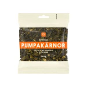 Pumpakärnor Naturell Skalade Garant 200g
