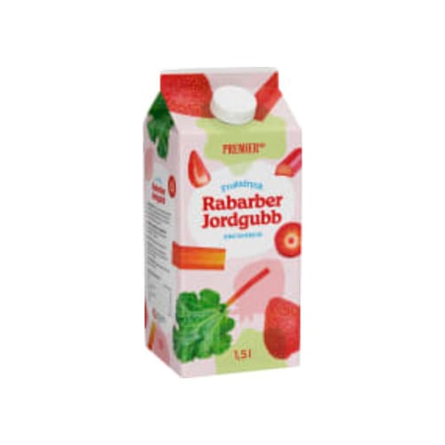 Rabarber Jordgubb Frukt- Och Bärdryck Premier 1,5l