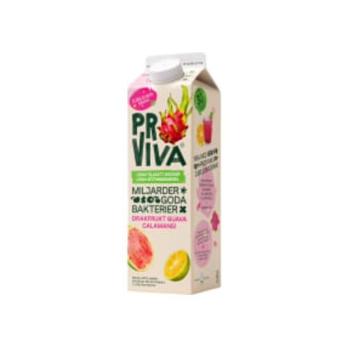 Drakfrukt Guav Utan Tillsatt Socker Fruktdryck Proviva 1l