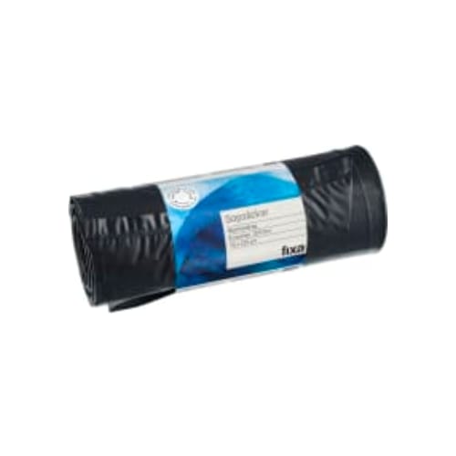 Sopsäck Knyt 125l Svart Fixa 8st