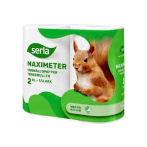 Hushållspapper Maximeter Miljöval Serla 2p