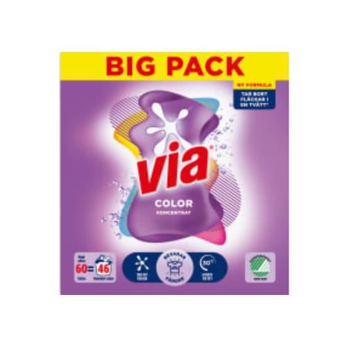 Tvättmedel Color Koncentrat Tvättmedel Pulver Via 2,4kg