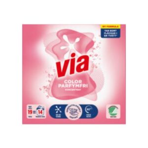 Tvättmedel Color Parfymfri Tvättmedel Pulver Via 760g