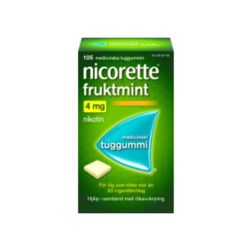 Fruktmint 4mg Nikotintuggummi Nicorette 105p