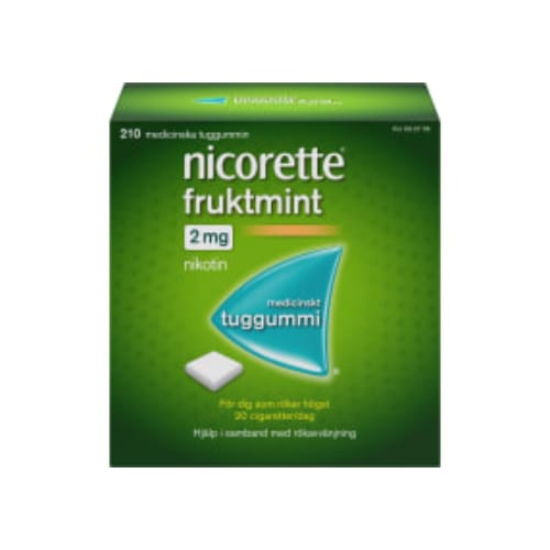 Fruktmint 2mg Nikotintuggummi Nicorette 210st