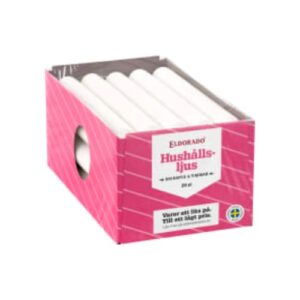 Hushållsljus Vit Eldorado 20p/st