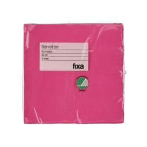 Servetter Fuchsia Rosa 33cm Fixa 30p