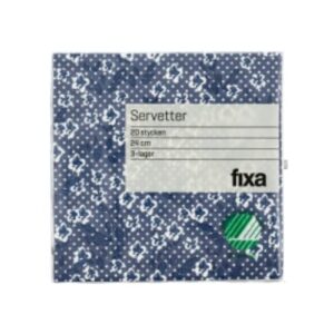 Servett Flower Dot 24cm Fixa 20p