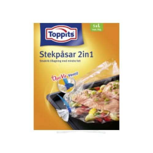 Stekpåse 5kg Stor Toppits 5p