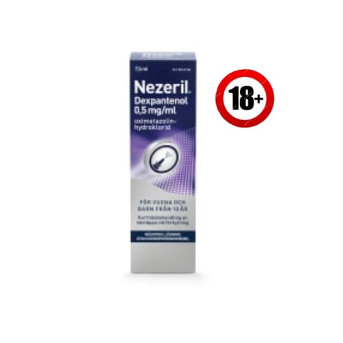 Läkemedel Nezeril Dexpantenol 0,5mg/ml Nässpray Nezeril 7,5ml