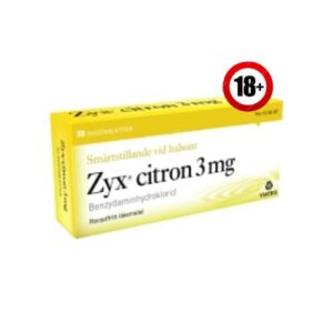 Läkemedel Zyx Citron 3mg Vid Halsont Sugtabletter Zyx 20p