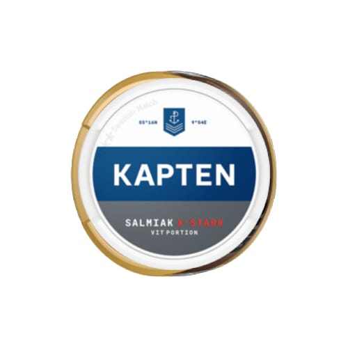 Kapten Vit Salmiak Extra Stark Portionssnus
