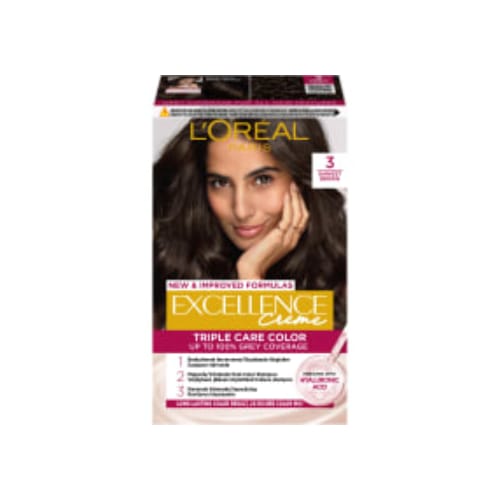 Excellence 3 Dark Brown Permanent Hårfärg  1st