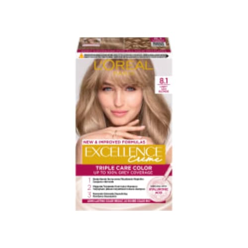 Excellence 8.1 Ljus Askblond Permanent Hårfärg  1st