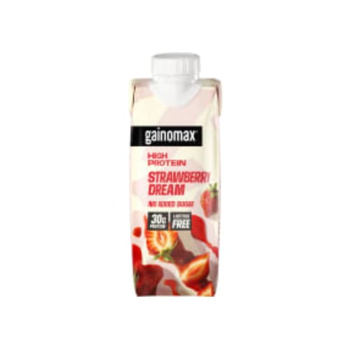 High Protein Strawberry Dream Recovery Drink Gainomax 250ml